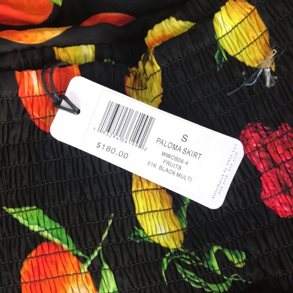 WeWoreWhat Paloma Skirt MIDI Length Fruit Pattern Size S NWT - Picture 7 of 10